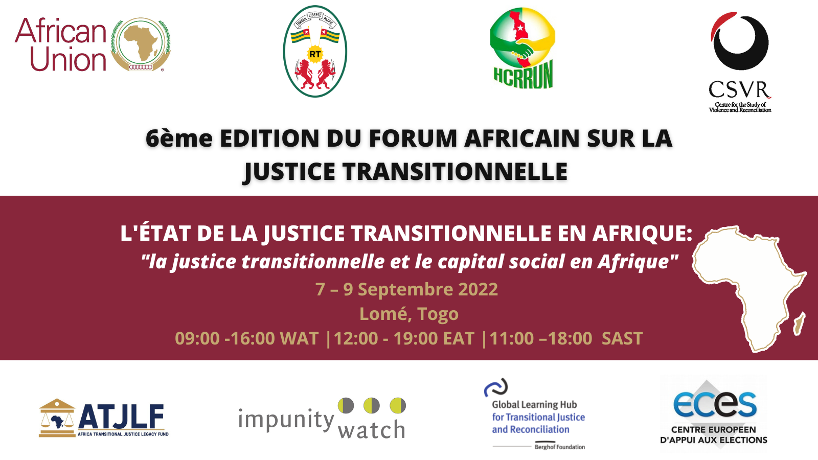 6ème édition du Forum africain sur la Justice Transitionnelle